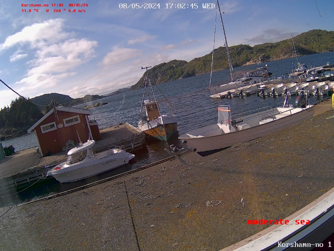 Webcam webcamera nettkamera fra Korshamn Korshavn oppdateres hvert minutt